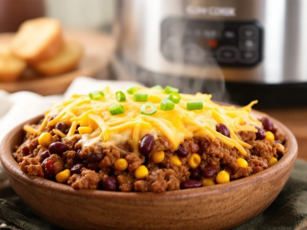 Hearty Slow Cooker Cowboy Casserole Recipe