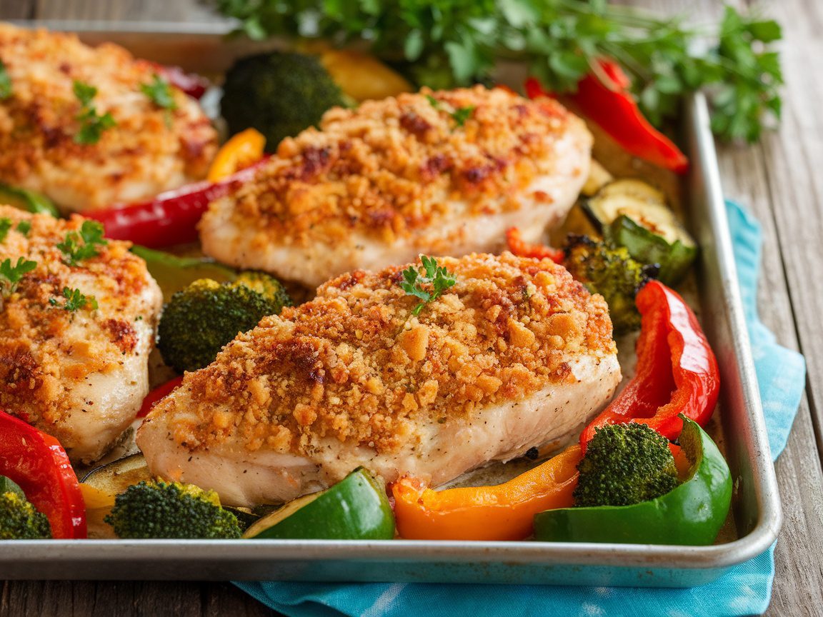 Parmesan Crusted Chicken Sheet Pan Dinner Parmesan Crusted Chicken Sheet Pan Dinner